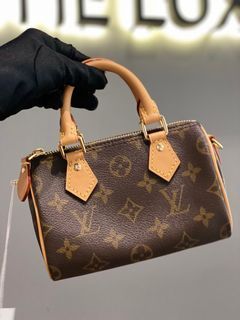 Louis Vuitton Nano Speedy Denim Pink M81213 16x10x7.5cm 