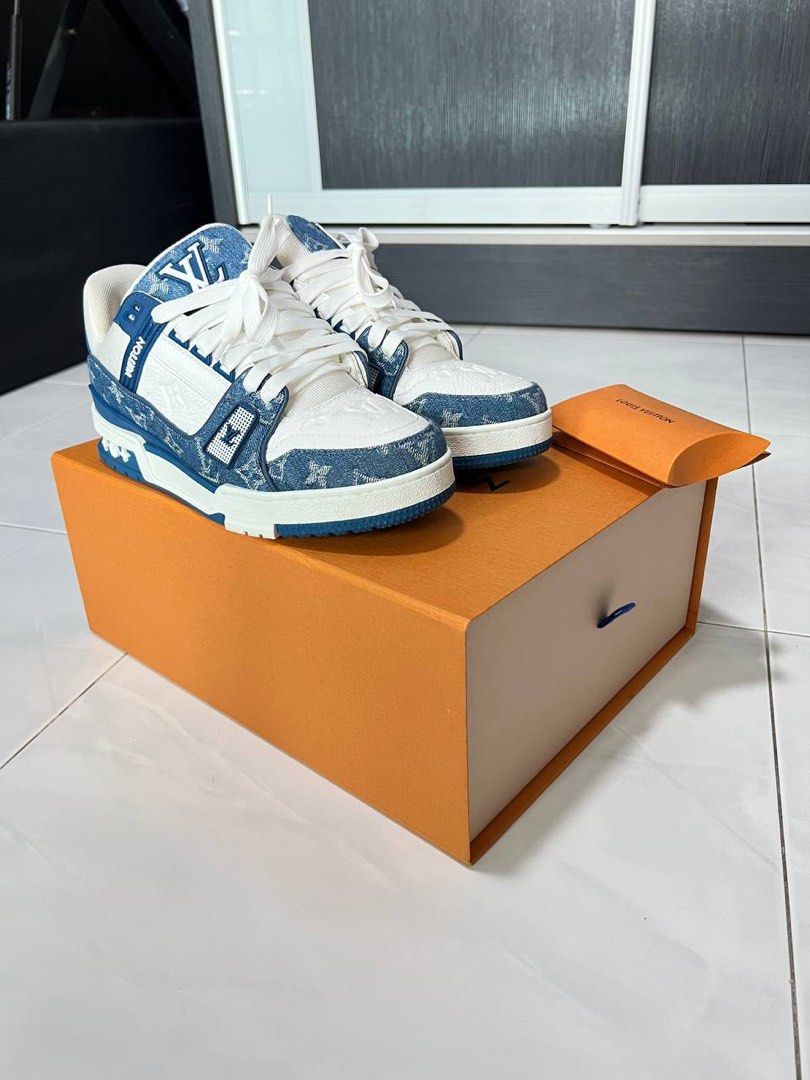 LV Trainer Sneaker (Denim blue), Men's Fashion, Footwear, Sneakers on  Carousell