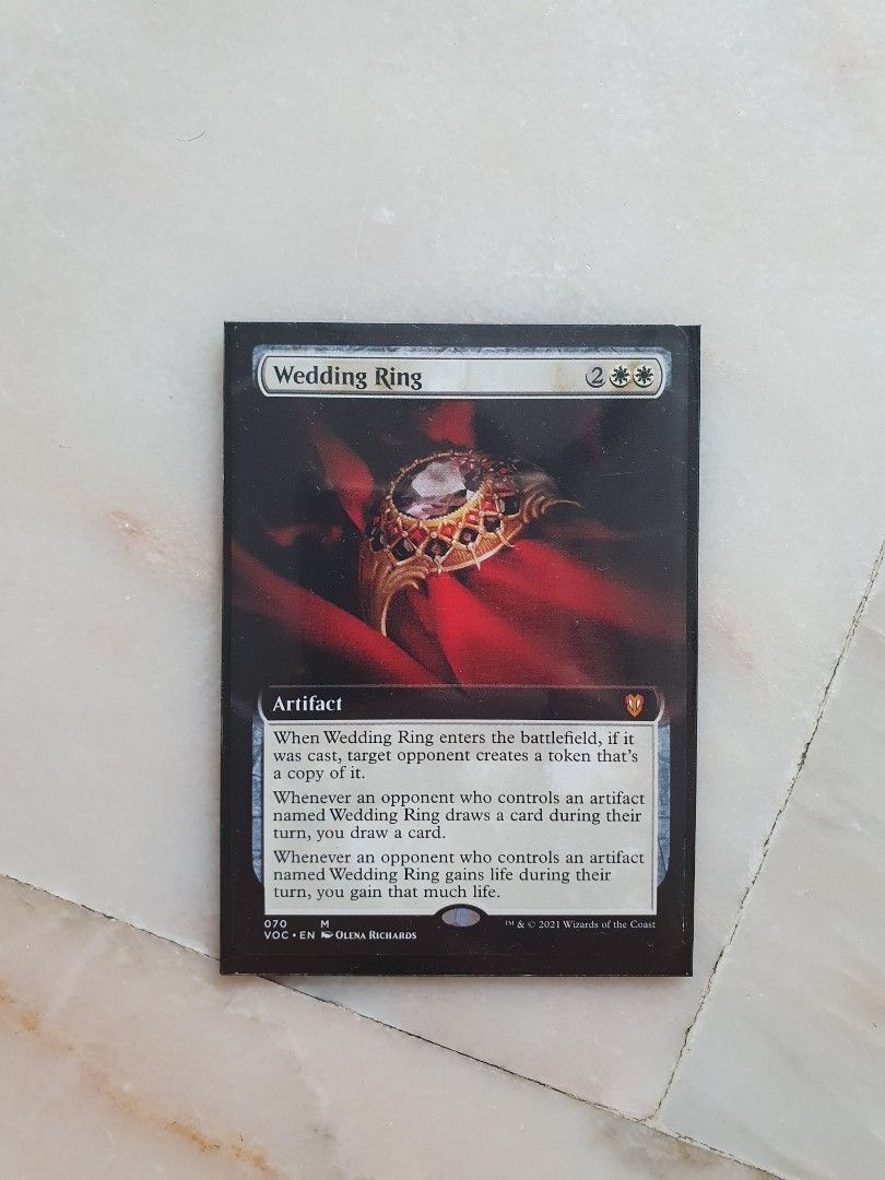 Magic the Gathering Wedding Ring card Hobbies Toys Toys Games on