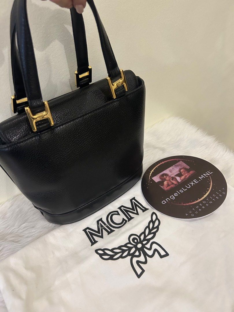 MCM Mini Tote Leather Bag (Category: Luxury Bags & Wallets) located in Pasig City. Submitted by angelsluxe.mnl (Listing ID 1244573304, Image 3). Description: ⭐️Money Back Guaranteed Authentic ⭐️with orig dust bag ⭐️Less ₱500 for cash payment ⭐️Open for one month lay away ⭐️Actual video available upon request of serious buyers..