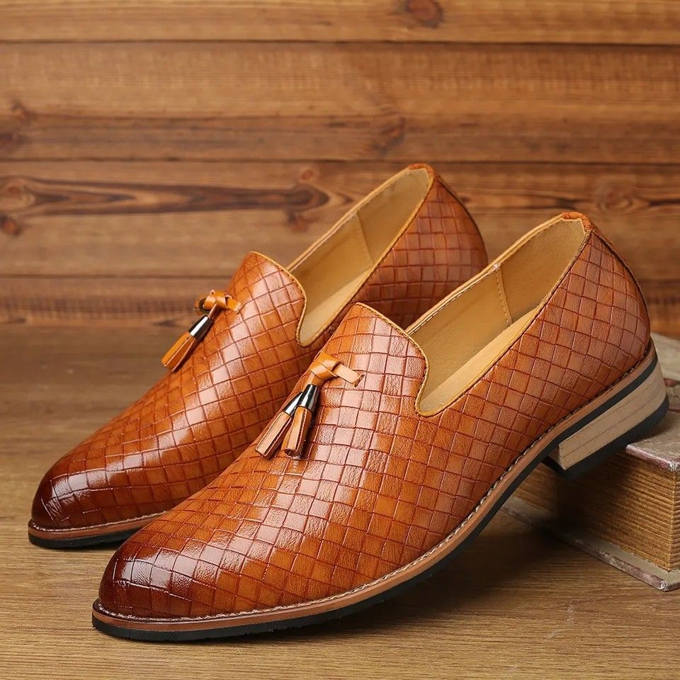Mens casual hotsell dress shoes black