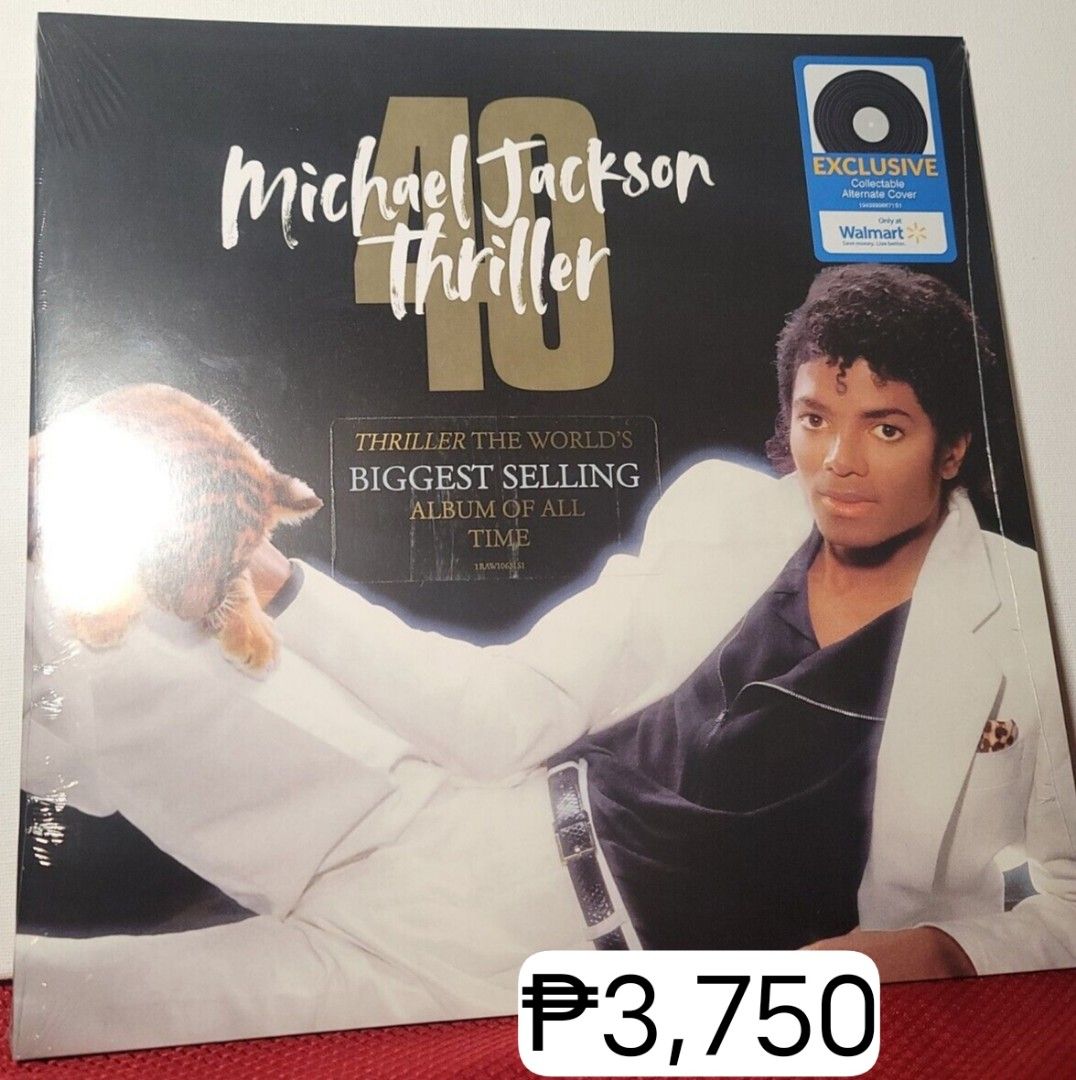 Michael Jackson thriller -vinyl variation (Category: Vinyls) located in Manila. Submitted by ramonrobin.cruz (Listing ID 1244505287, Image 3). Description: Remastered = ₱3,500 Walmart exclusive = ₱3,750 Picture disc = ₱3,750 Side One 1. Wanna Be Startin' Somethin' 2. Baby Be Mine 3. The Girl Is Mine - Michael Jackson With Paul McCartney 4. Thriller Side Two 1. Beat It 2. Billie Jean 3. Human Nature 4. P.Y.T. (Pretty Young Thing) 5. The Lady In My
