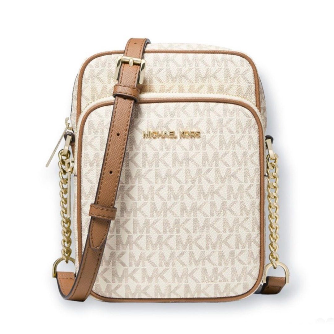Michael kors jet set travel signature sales pvc medium flight bag
