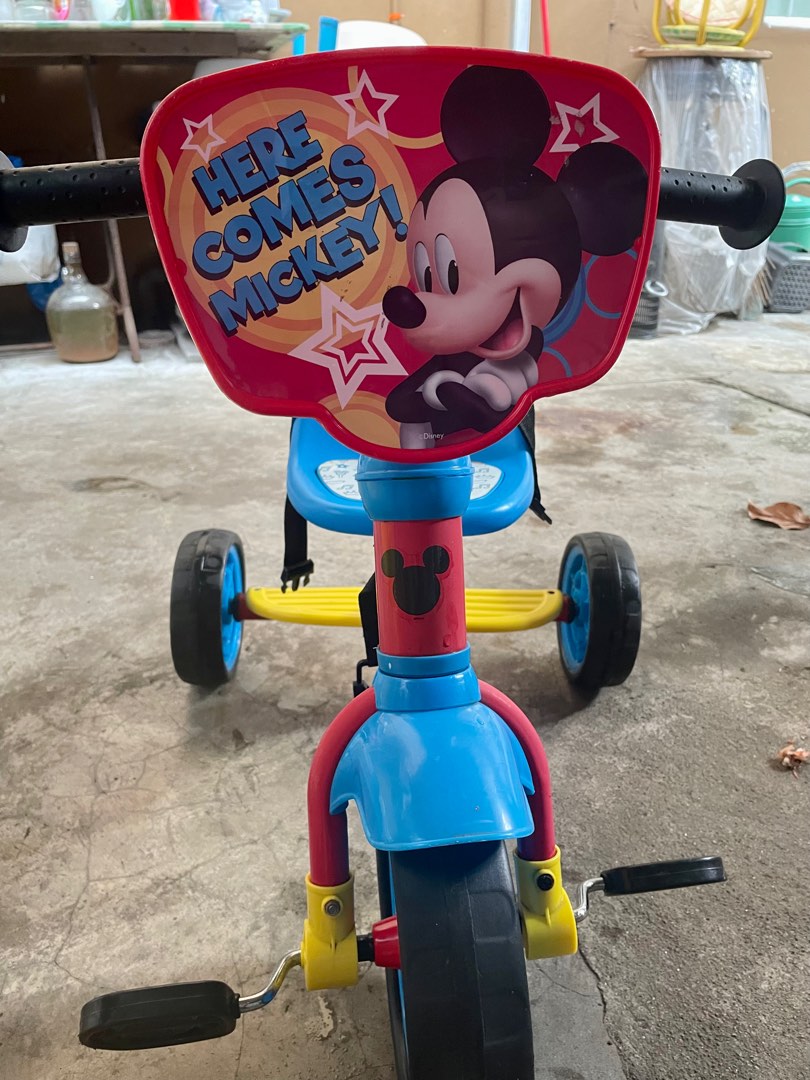 Mickey Mouse Toddler Bike with Free kiddie table & chair on Carousell