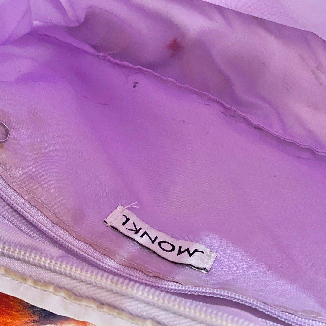 Monki Lavender Purple Nylon Shoulder Bag with FREE ZARA FUR KEYCHAIN