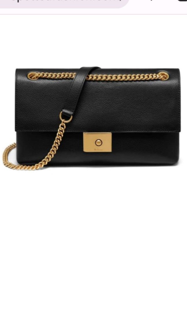 Mulberry black chain bag best sale