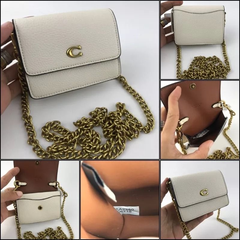 Coach chain crossbody in signature leather on sale