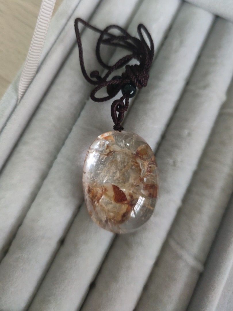 New Rare Crystal Phantom Quartz Necklace