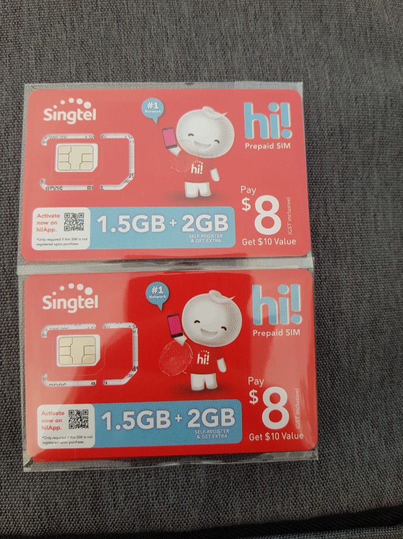 New Singtel Prepaid Sim Card, Mobile Phones & Gadgets, Mobile & Gadget