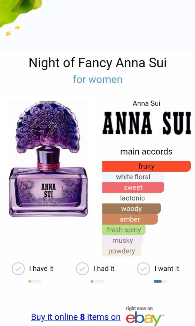 Night Of Fancy Travel Size 50ml by ANNA SUI Original Tester Eropa NEW Kesehatan Kecantikan Parfum Kuku Lainnya di Carousell