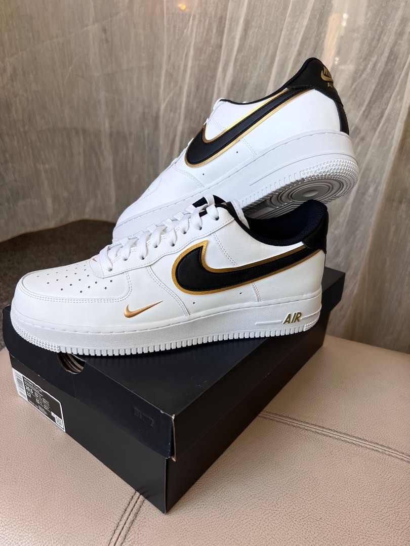 Nike Air Force 1 Low '07 LV8 Double Swoosh Olive Gold Black Euro 36-45,  Women's Fashion, Footwear, Sneakers on Carousell