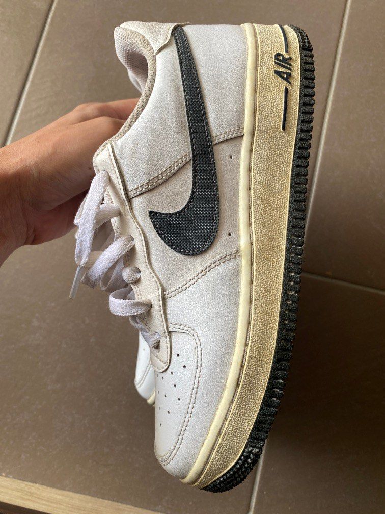 Nike Air Force 1 Junior Grey Swoosh Men s Fashion Footwear