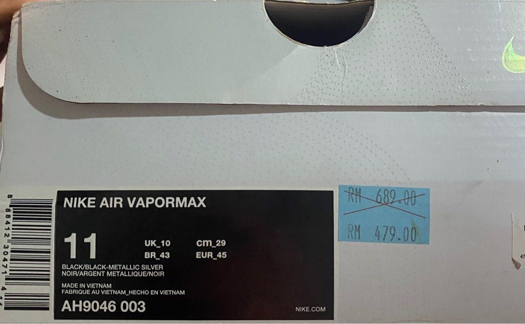 Nike air discount vapormax noir argent