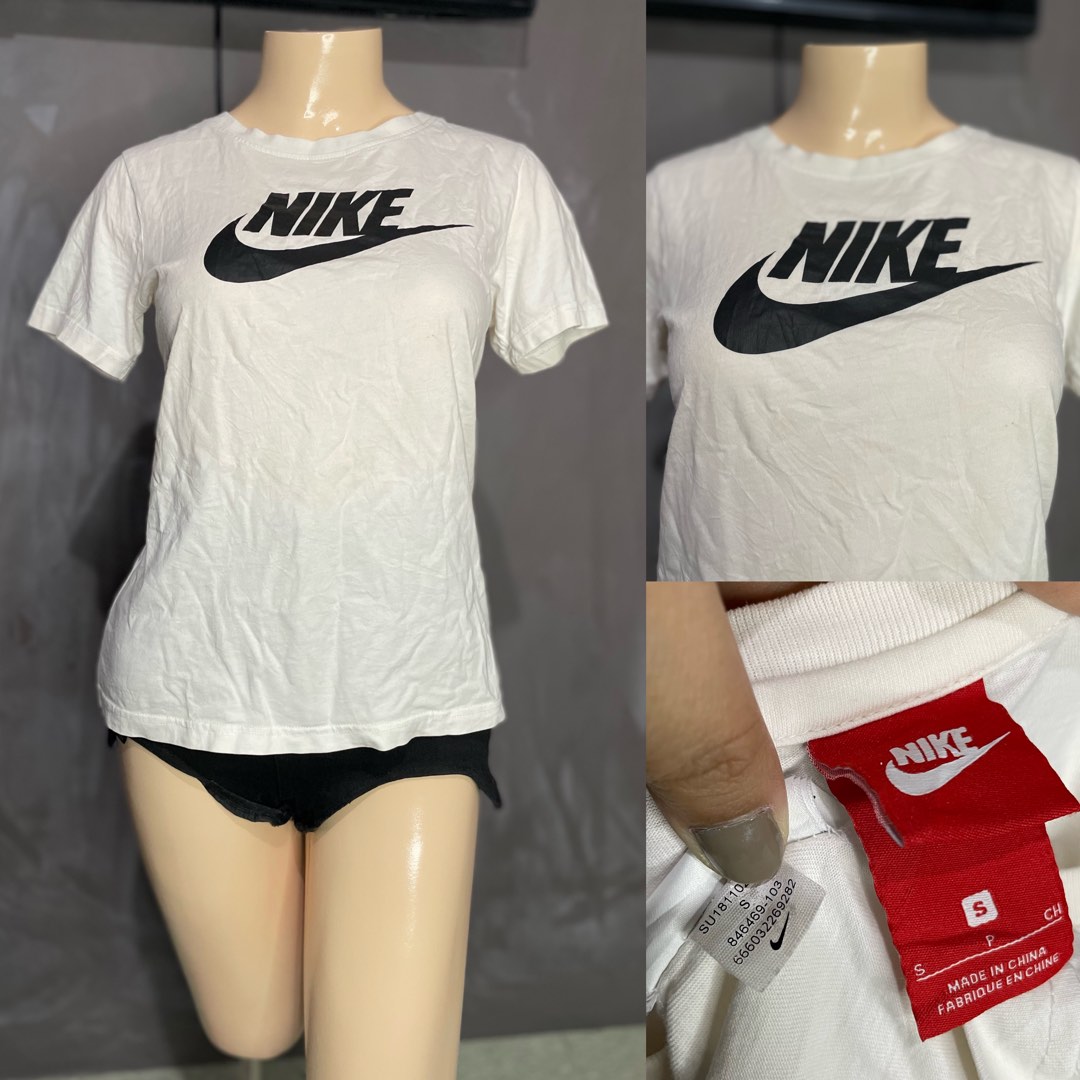nike plain white tee