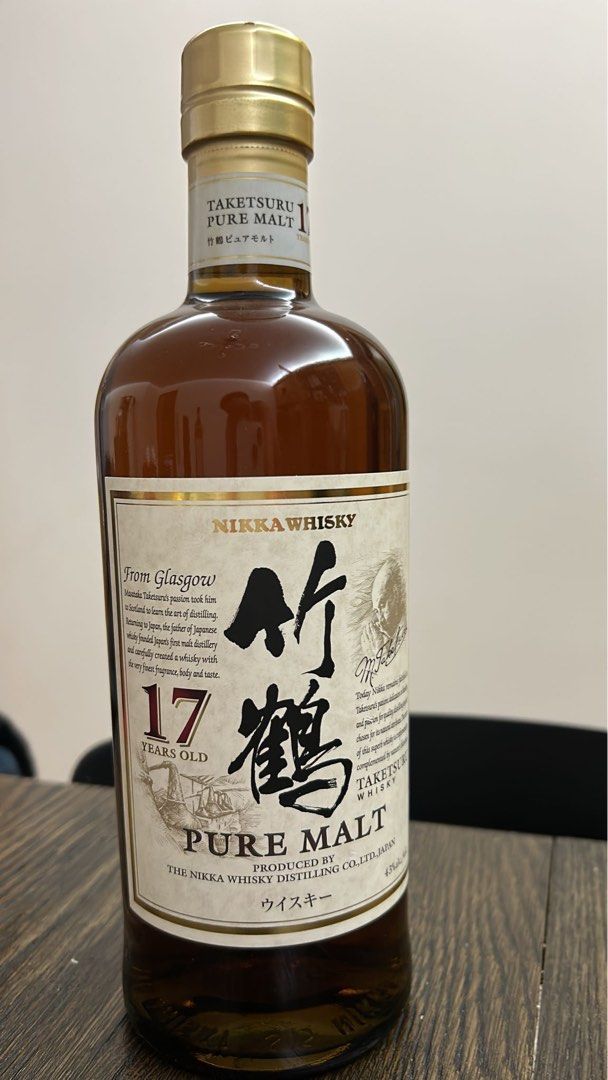 Nikka Whisky 竹鶴17年Pure Malt, 嘢食& 嘢飲, 酒精飲料- Carousell