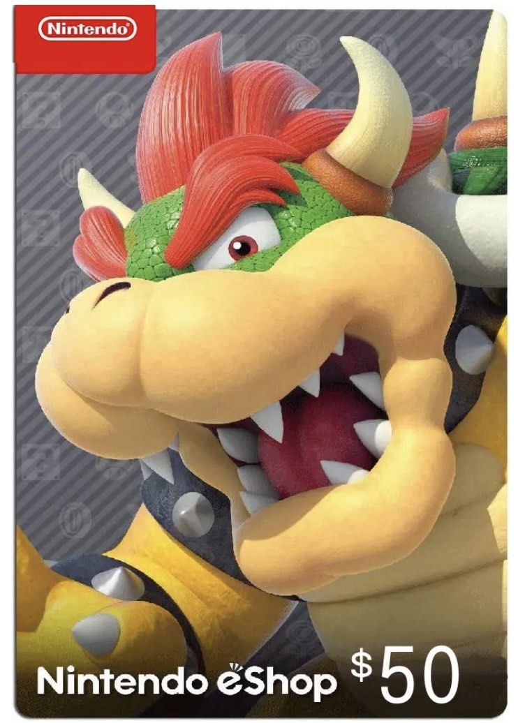 Nintendo eshop shop card 50 usd