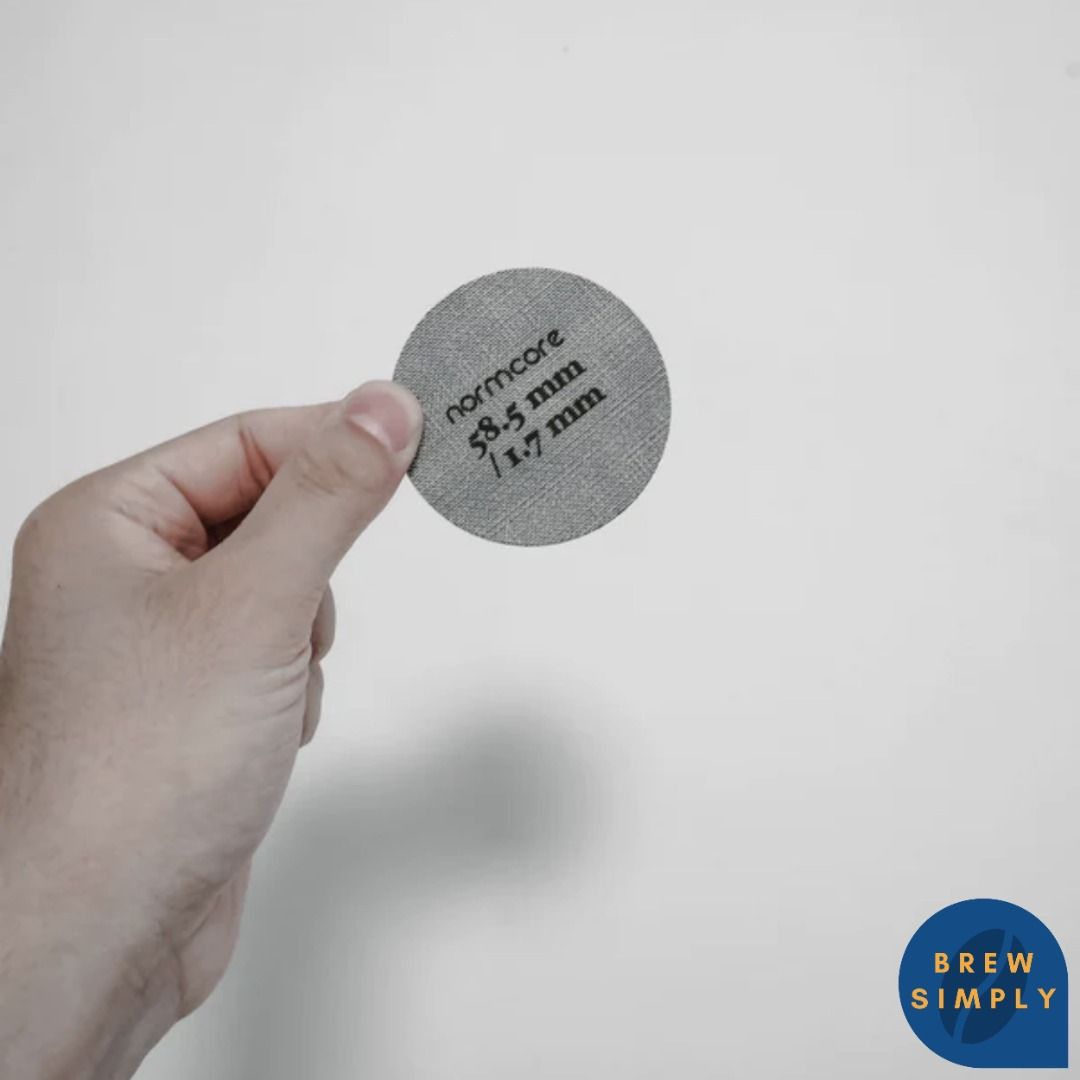 Normcore Puck Screen 58.5mm Thickness 0.8mm Bottom Shower Screen Reusable Metal Filter for 58mm Porta Filter Basket, 0.8mm Thickness, Titanium PVD Coated 316 Stainless Steel