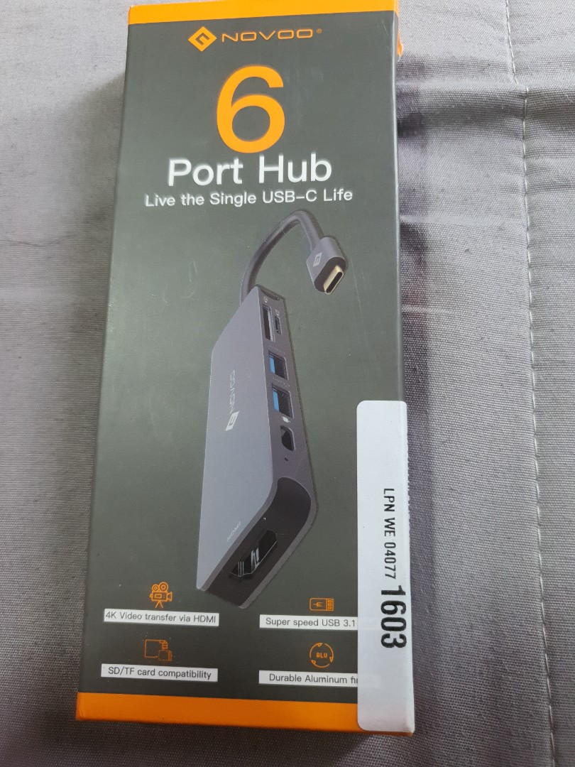 Novoo 5 Port Hub Live the Single USB-C Life Video Transfer Super