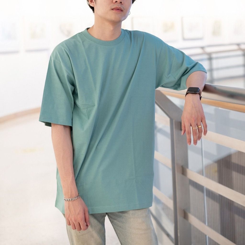 Black Oversized Short Sleeve Shirt Men's Korean Style Drop