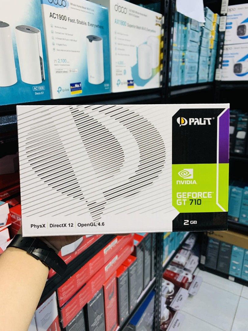 💯Palit GT710 2GB DDR3 NVIDIA GEFORCE GPU (Category: Computer Parts) located in Makati City. Submitted by techubstoreandaccessories (Listing ID 1244490507, Image 2). Description: Palit GT710 2GB DDR3 NVIDIA GEFORCE GPU On Hand Ready to Ship/Pick-Up‼️ DETAILS: ✅Actual picture posted. ✅BRAND NEW & ORIGINAL. ✅7 days replacement with warranty. (Terms and conditions apply). ✅With Sales Invoice (BIR REGISTERED) and Warranty Receipt. ✅WE ACCEPT BULK ORD