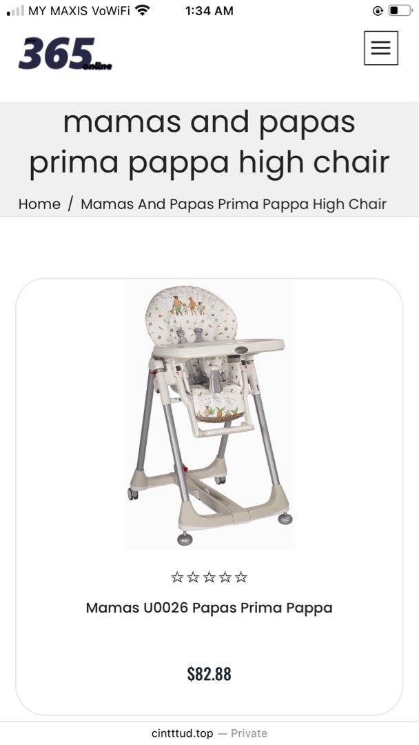 Mamas and papas prima pappa high chair discount