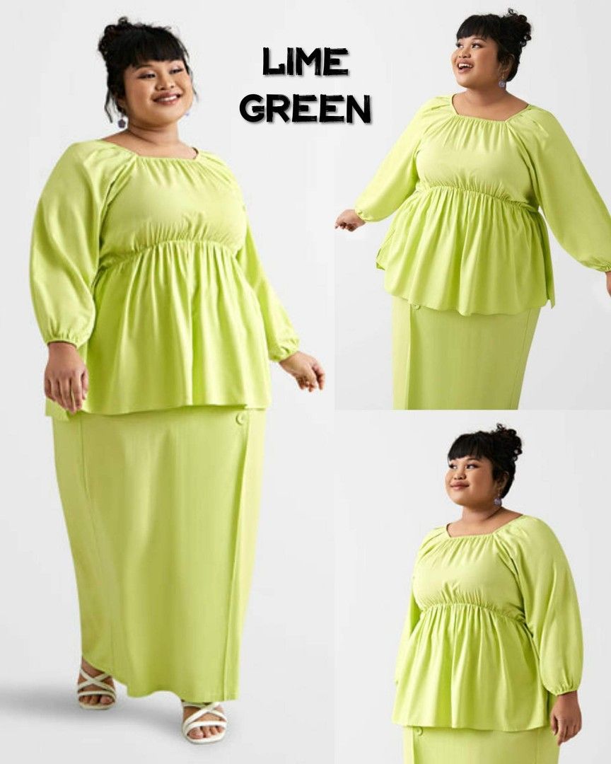PLUS SIZE LONG SLEEVES PEPLUM TOP - INSTOCK LIMITED!!!, Women's Fashion,  Muslimah Fashion, Tops on Carousell