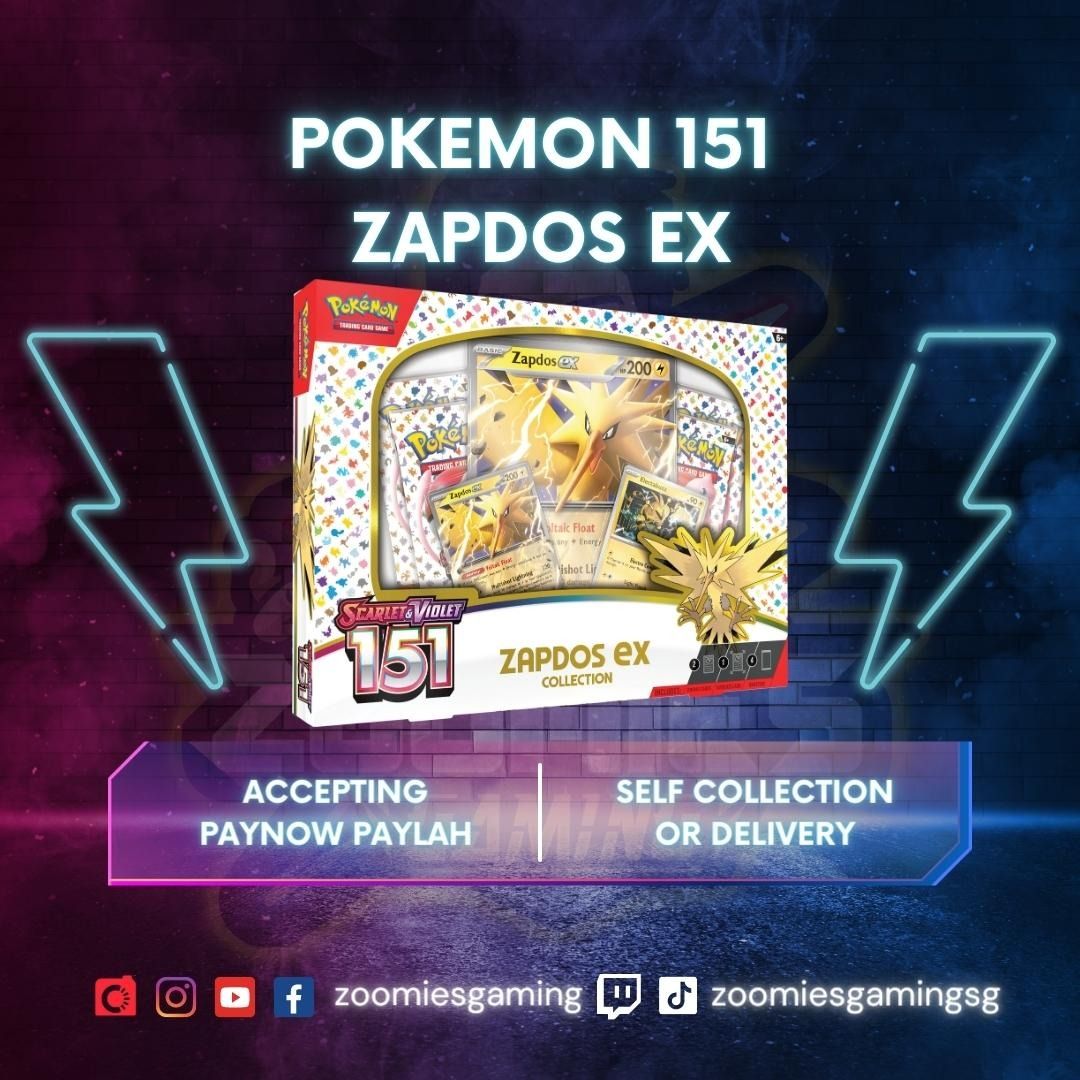 Zapdos EX - Pokemon 151 SV, Hobbies & Toys, Toys & Games on Carousell