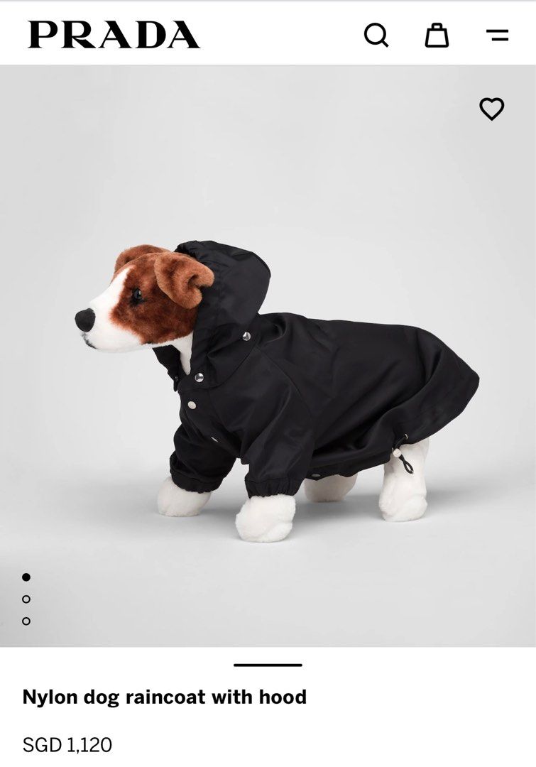 prada nylon dog raincoat with hood REAL AUTHENTIC WILL CUT MY BALLS OFF IF NOT