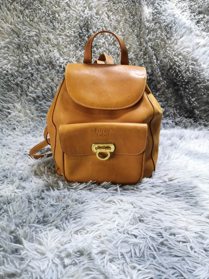 Private Label Light Brown Leather Metal & Magnetic Snap With Turn Lock ...