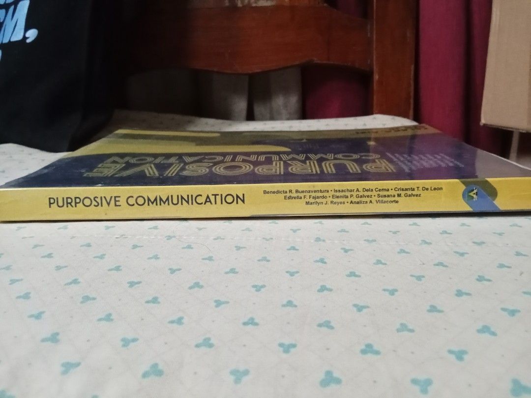 Purposive Communication | 1st Year College Textbook (Category: Textbooks) located in Bulacan. Submitted by chubacheri (Listing ID 1244516204, Image 2). Description: Purposive Communication | 1st Year College Textbook ✨ with super minimal writing ✨ no highlight ✨ with plastic cover.