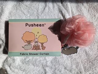 Pusheen Fabric Shower Curtain & Sponge Set