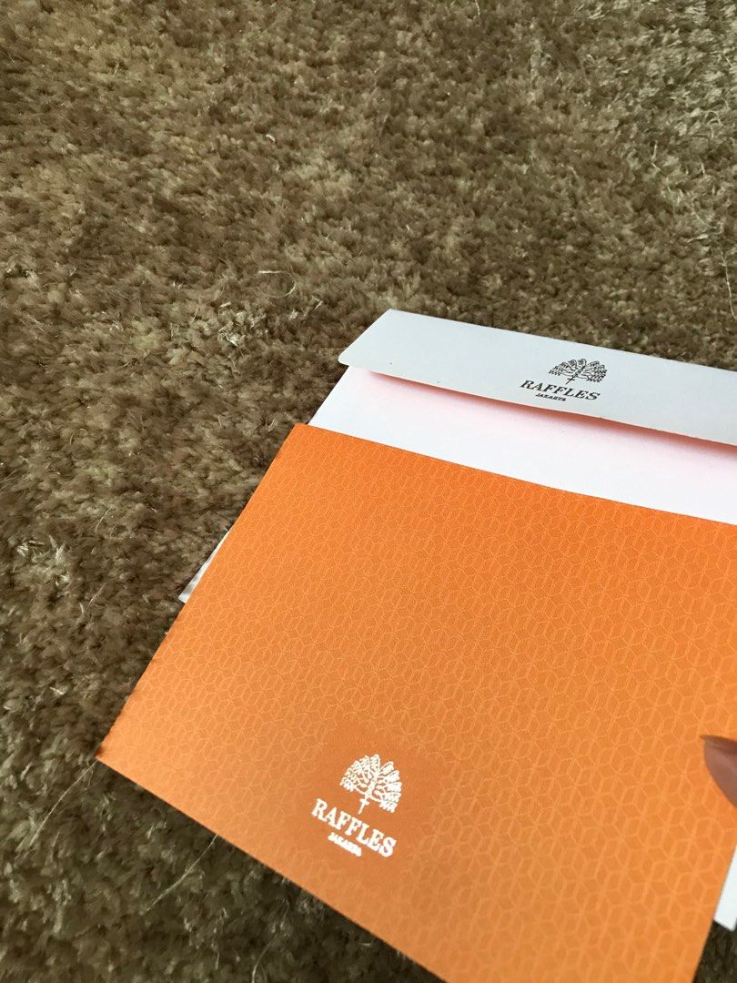 raffles jakarta hotel indonesia kartu envelope amplop greetings card