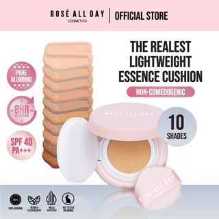 Rosé All Day The Realest Lightweight Essence Cushion esqa skintific somethinc