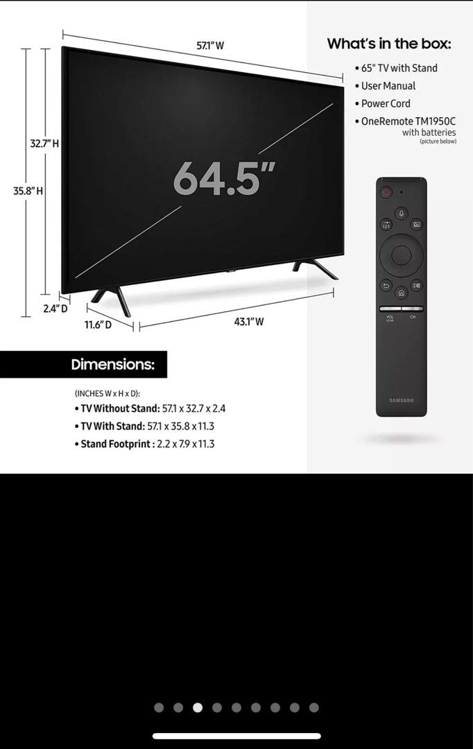 Samsung Smart TV 65 inch, QLED 4K UHD, TV & Home Appliances, TV