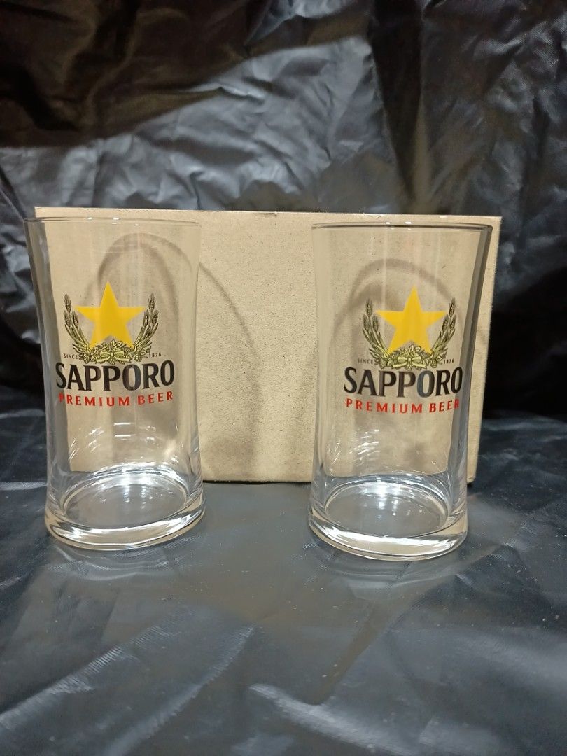 Sapporo Beer Glass X 6 Pieces (0.25 litre), Food & Drinks, Alcoholic