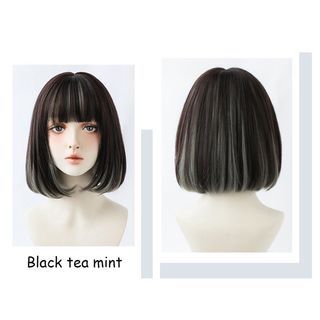 SEVEN QUEEN Black Tea Mint short wig