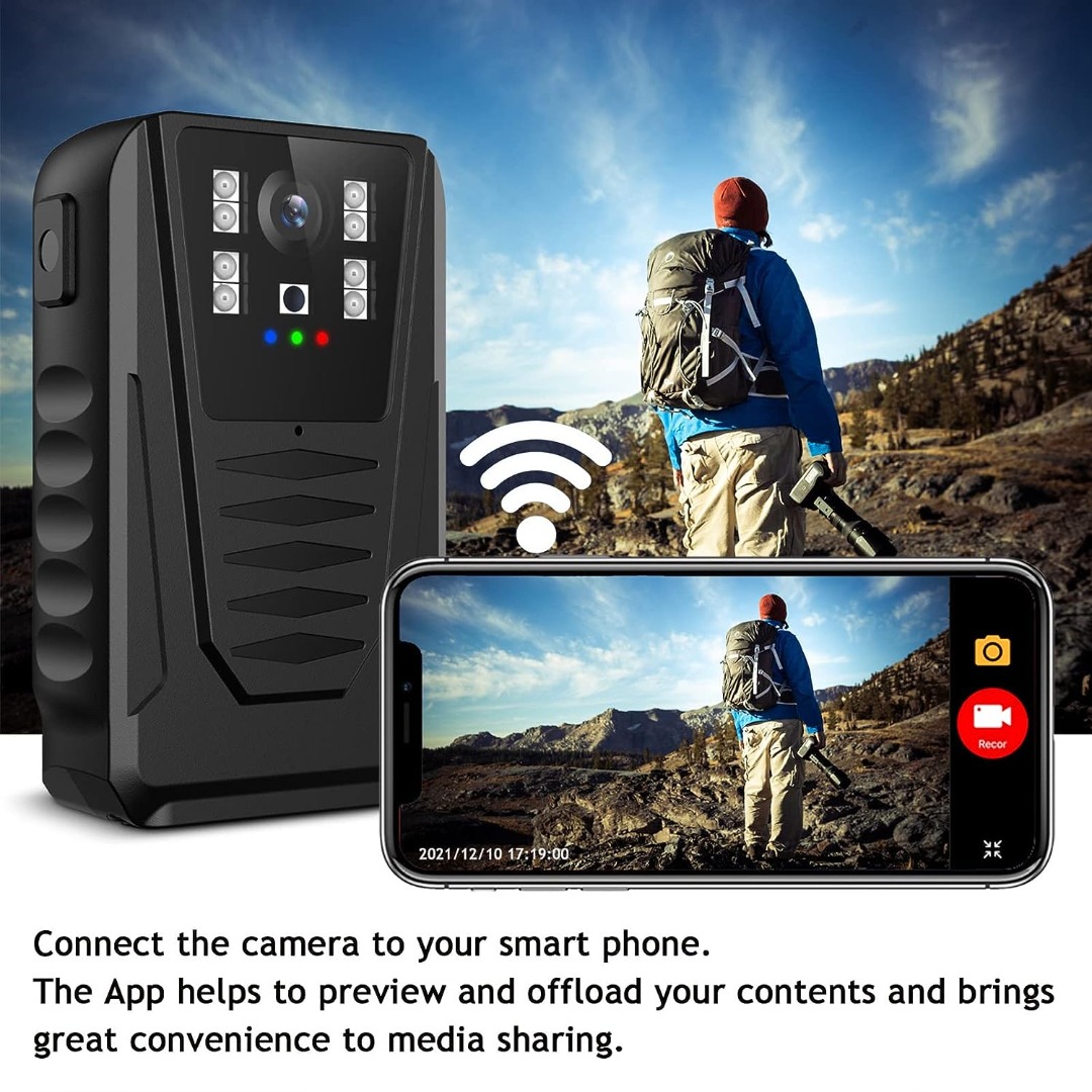 Singapore ready stock, 870W WiFi version Mini Police Body Camera, 1080P ...