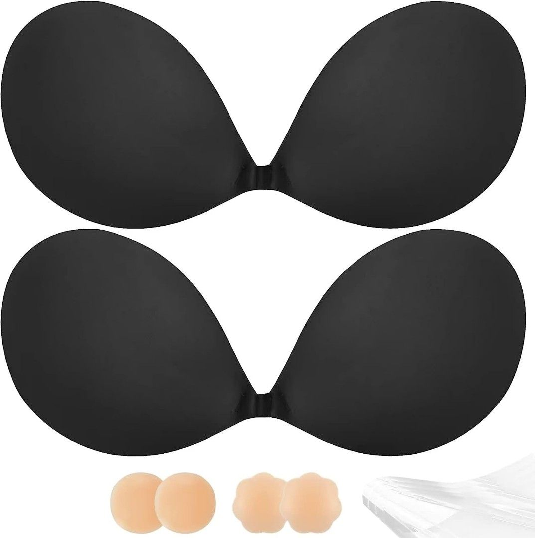 DISOLVE Silicone Breast Lift Pasties Adhesive Bra Stick On Sticky Bras for  Women Invisible Lift up Reusable for Backless Deep V Dress Pack of 1 Free