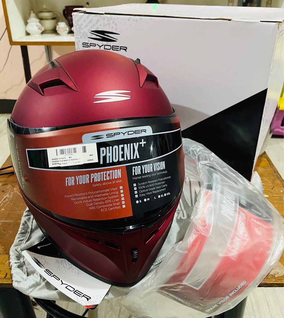 Spyder helmet matte red sale