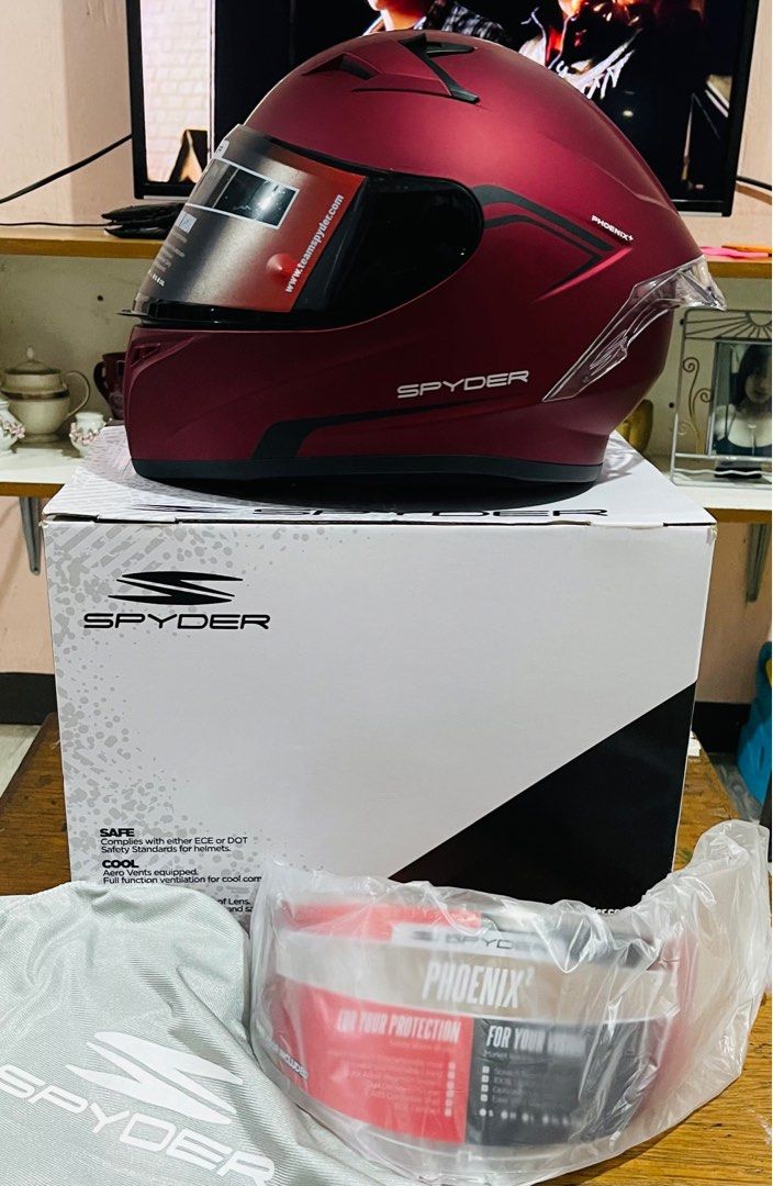 Spyder helmet sale matte red