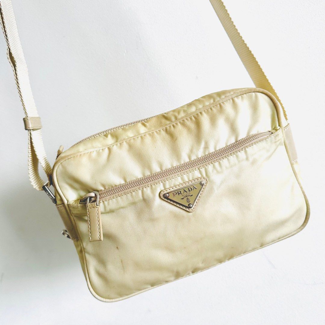 Prada white sling bag 2025