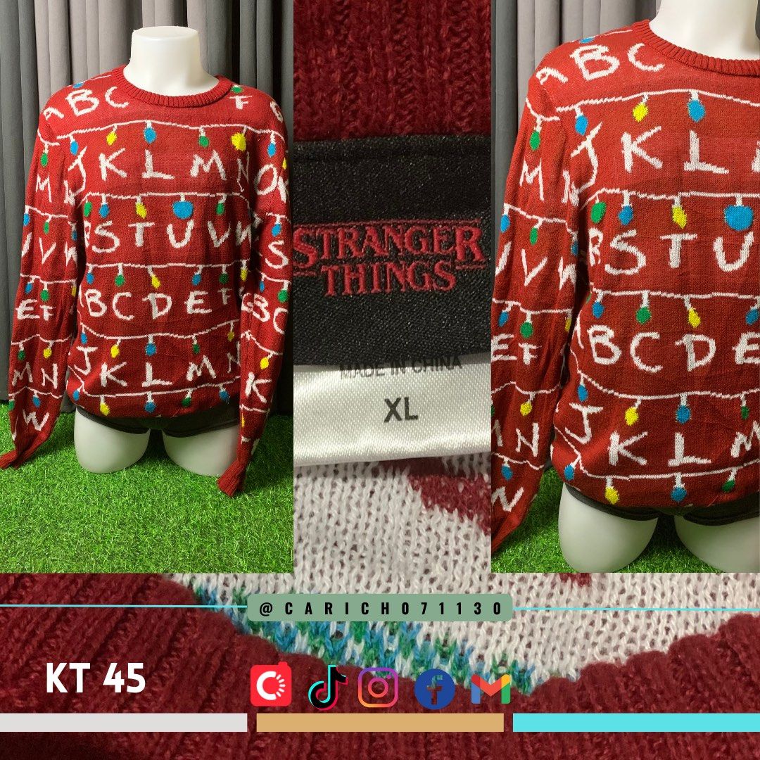 Stranger things light up cheap sweater