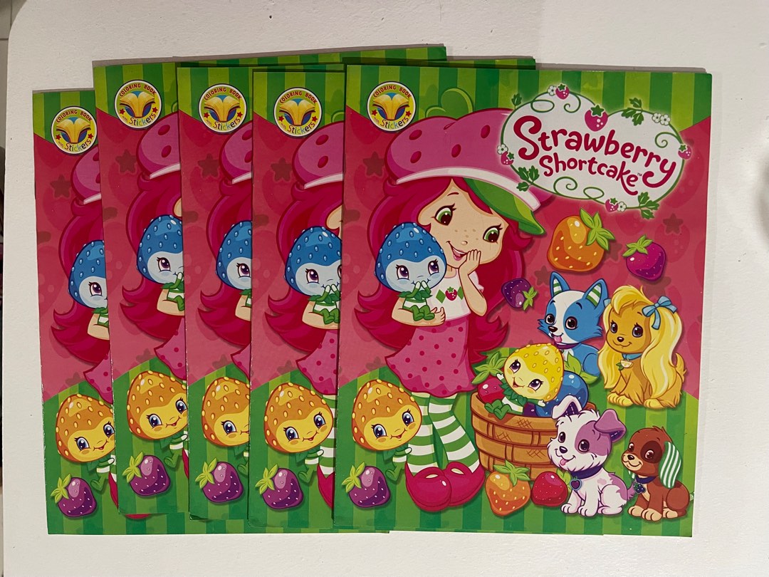 Strawberry Shortcake Sticker and Coloring Book sold per piece, Hobbies ...