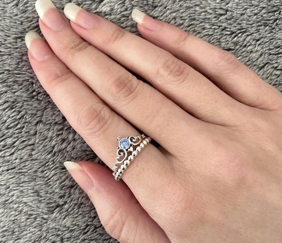 Disney cinderella hot sale blue tiara ring