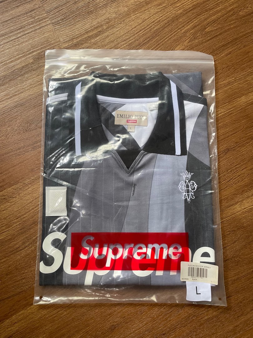 Supreme Emilio Pucci Soccer Jersey Black for Men