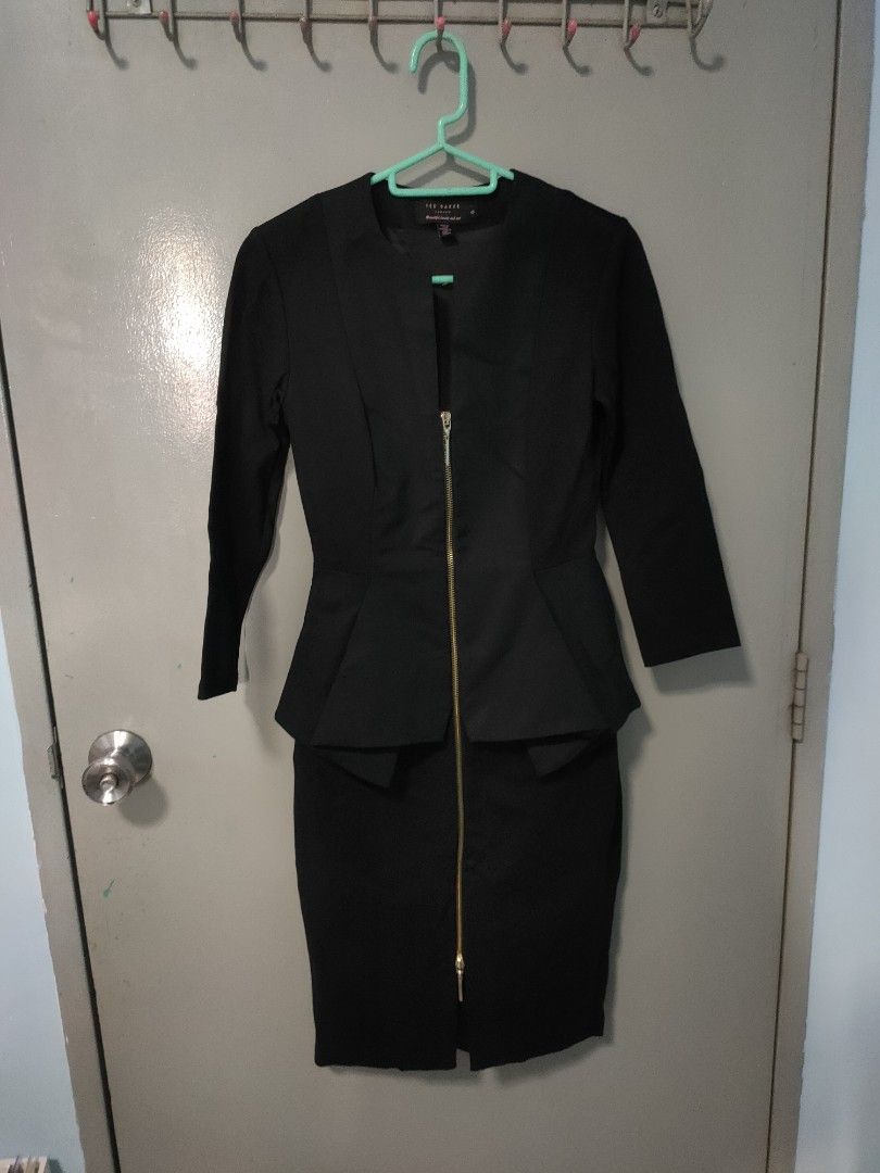 Ted Baker Black Peplum Dress Women s Fashion Dresses Sets Dresses on Carousell