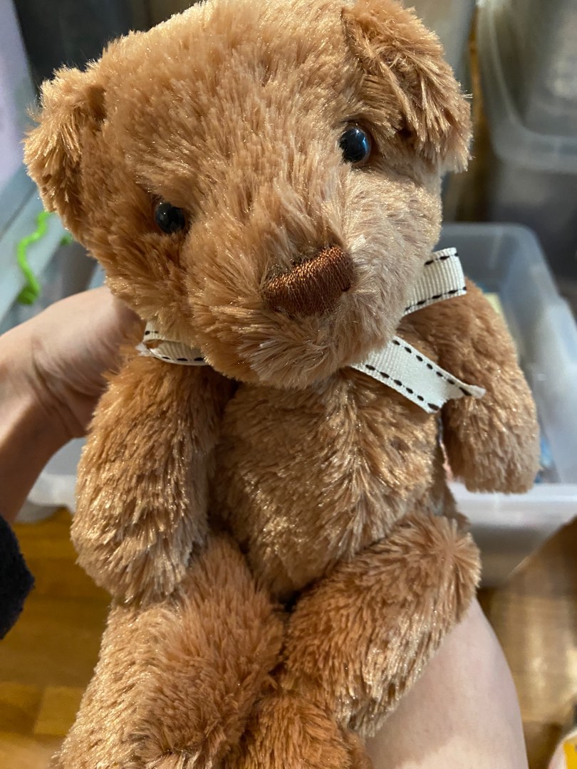 teddy bear with blue eyes