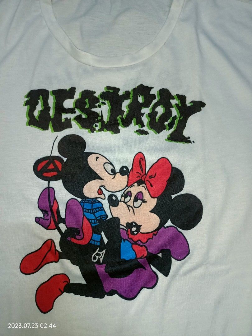 Mickey mouse destroy t-shirt discount