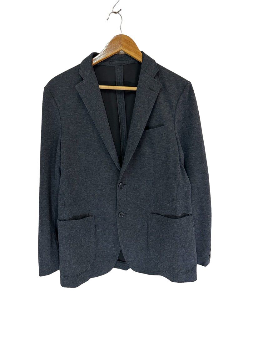 uniqlo cotton blazer light jacket stretchable formal uniform