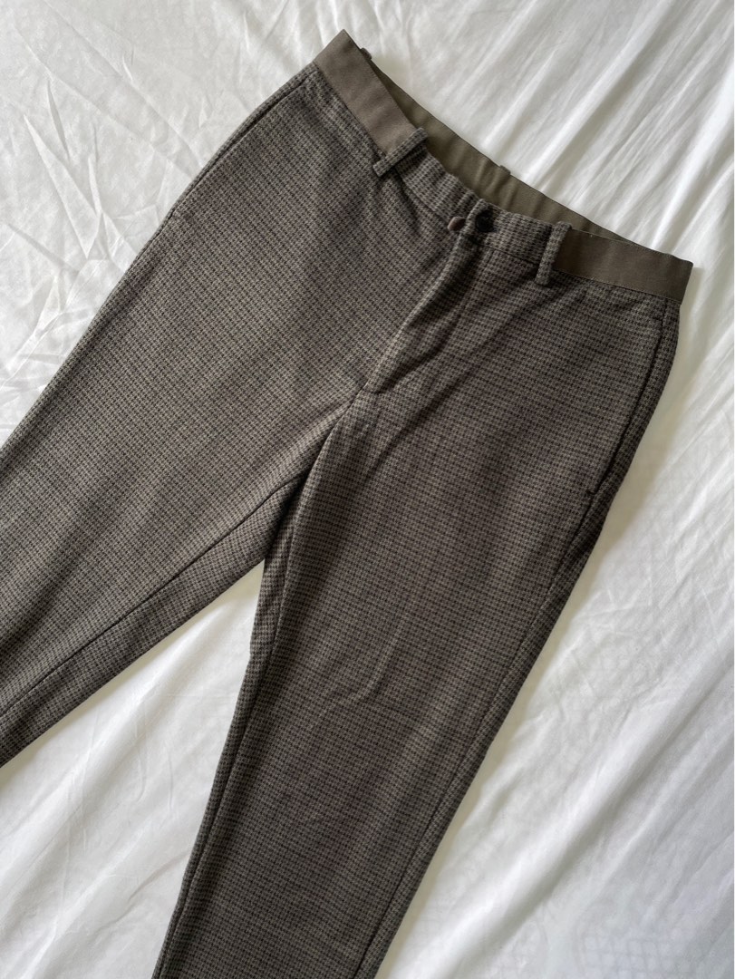 Uniqlo Houndstooth Ankle Pants, Men's Fashion, Bottoms, Trousers on ...